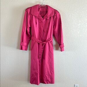 Vintage British Mist Full Length Pink Trench Coat